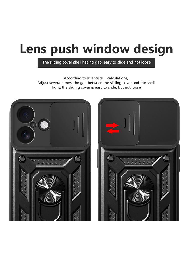 Carcasa Antigolpe Cubre Cámara Anillo Para iPhone 17  5