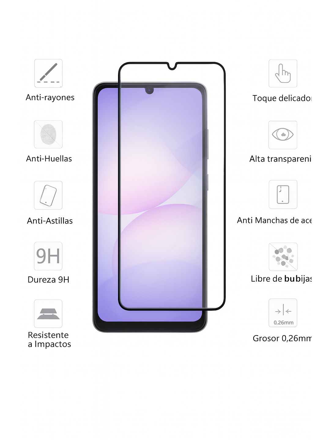 Carcasa Transparente Antigolpes + Lamina Para Samsung Galaxy A06 5G 6