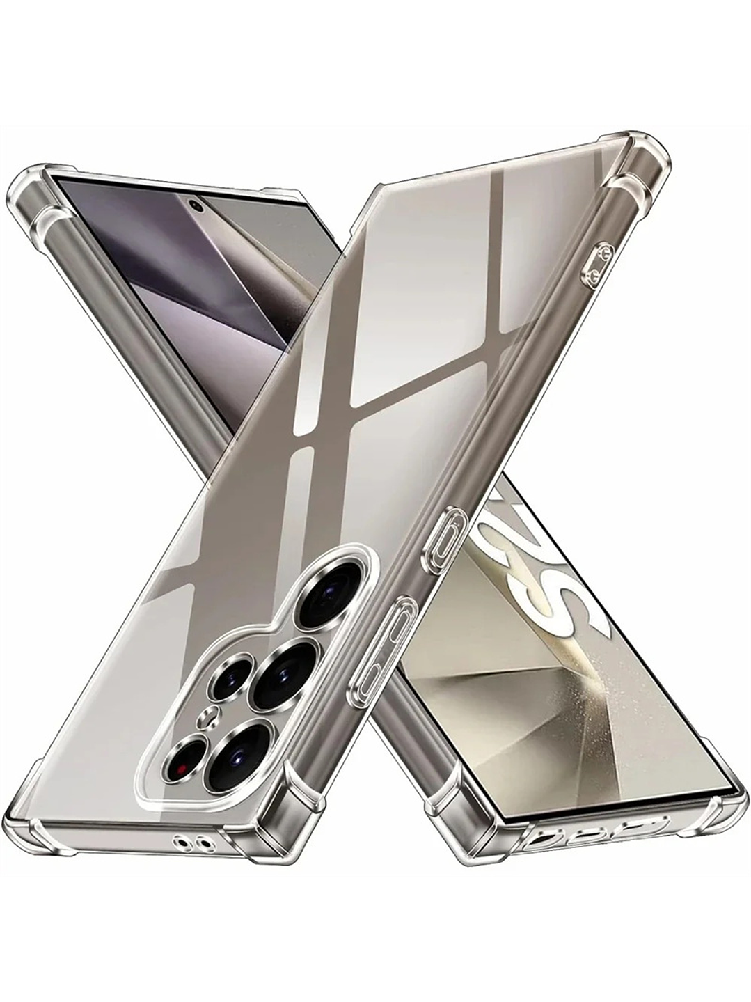 Carcasa Transparente Antigolpes + Lamina Para Samsung Galaxy S24 Ultra 2