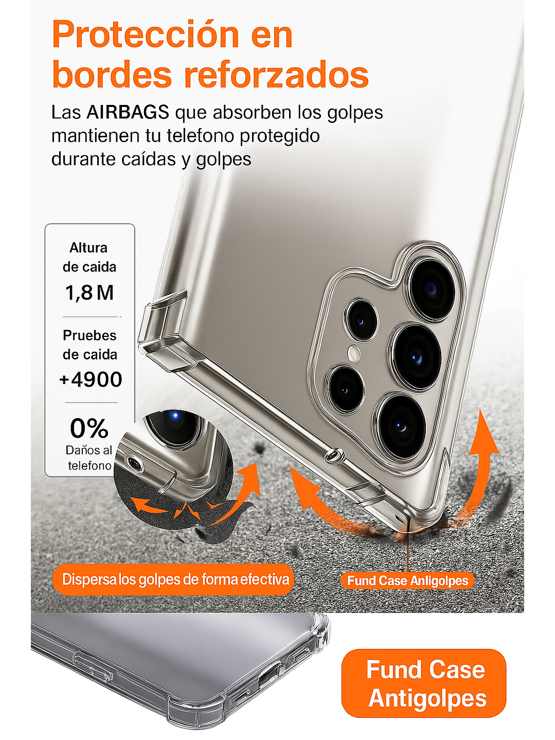 Carcasa Transparente Antigolpes + Lamina Para Samsung Galaxy S24 Ultra 6