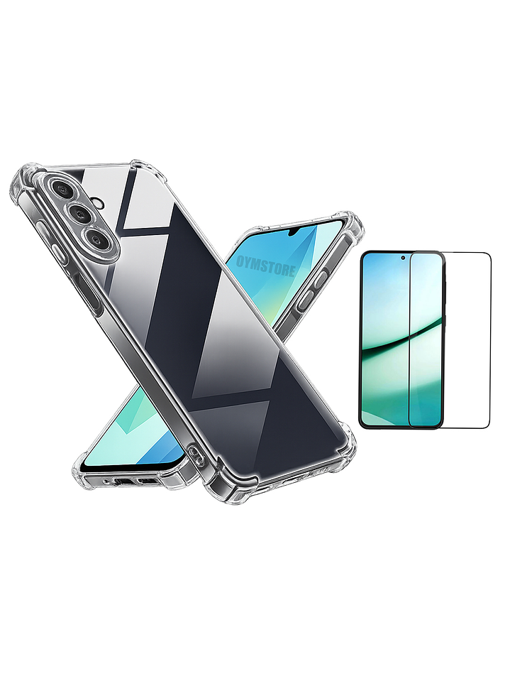 Carcasa Transparente Antigolpes + Lamina Para Samsung Galaxy A26 5G 1
