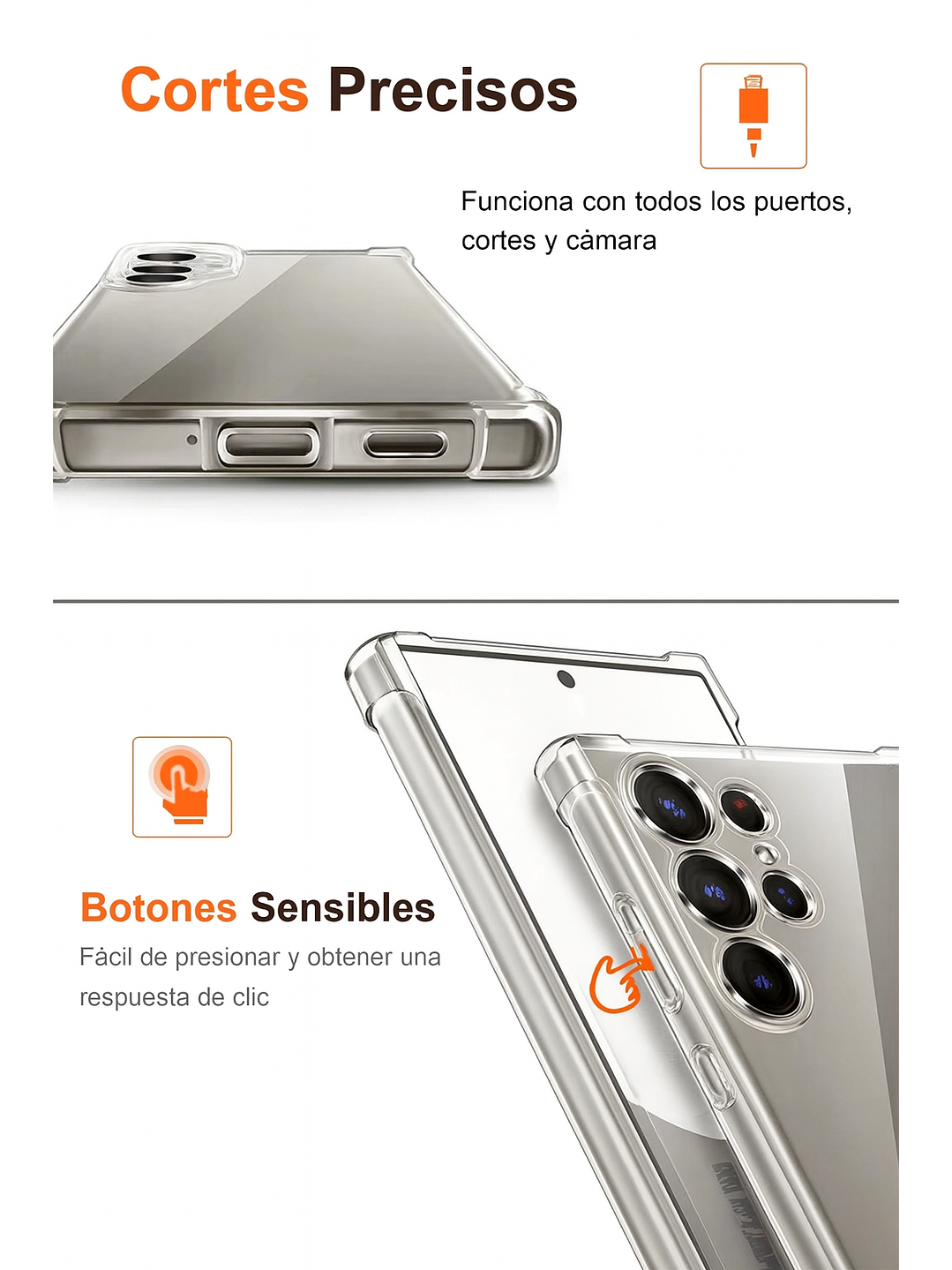 Carcasa Transparente Antigolpes + Lamina Para Samsung Galaxy S25 Ultra 5