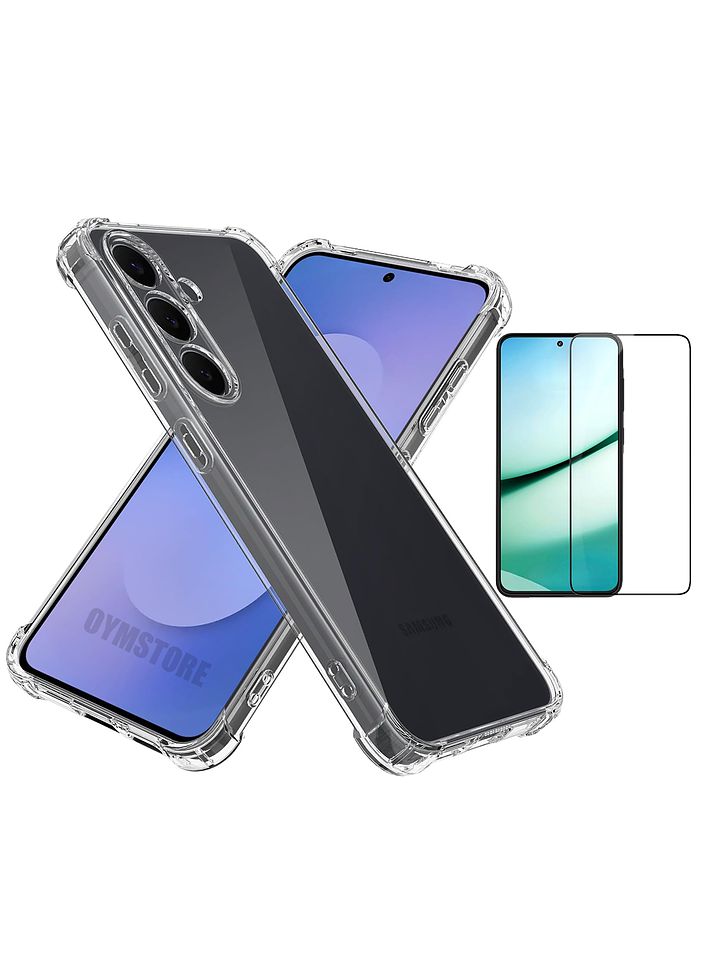 Carcasa Transparente Antigolpes + Lamina Para Samsung Galaxy A56 5G 1