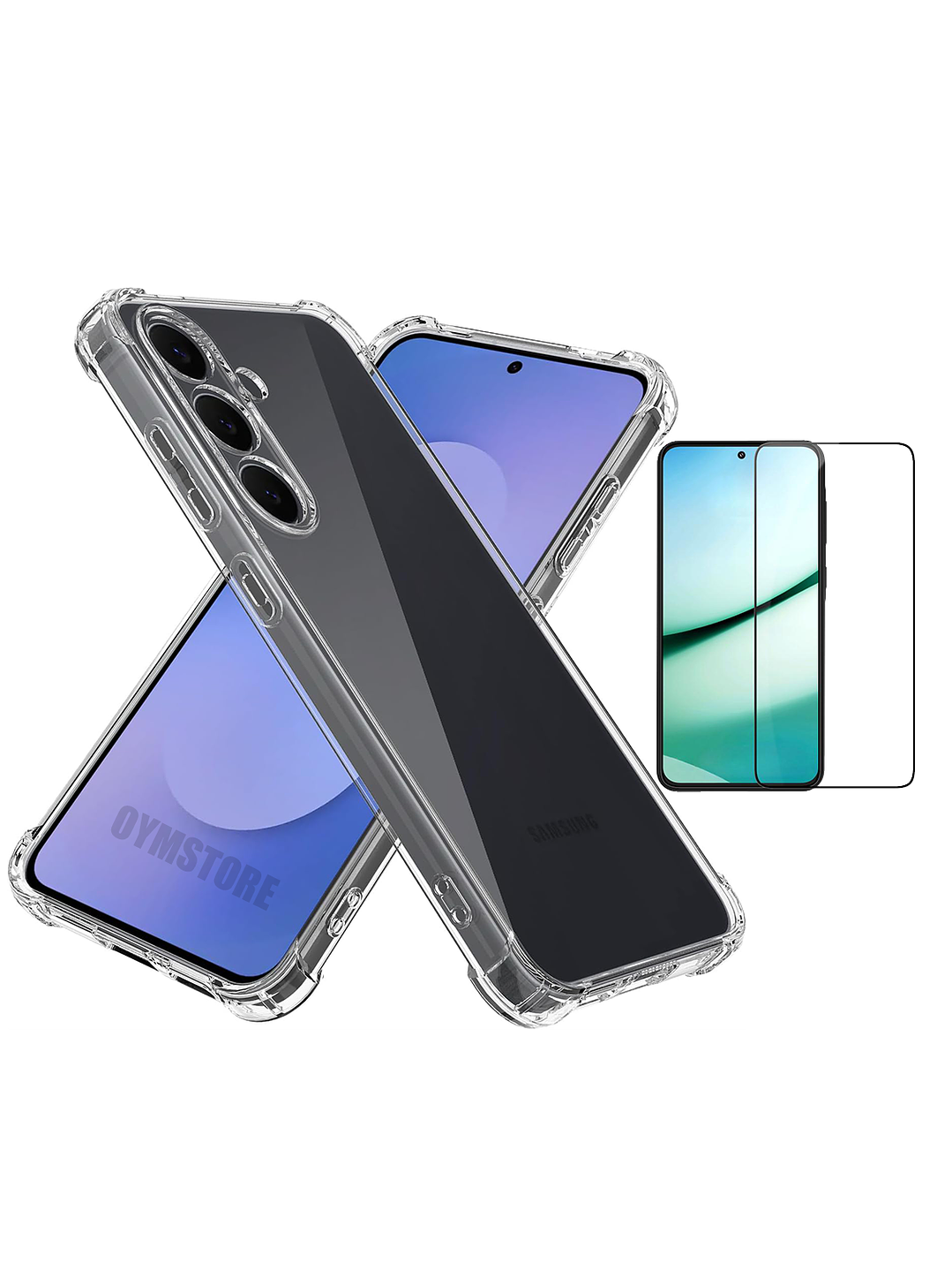 Carcasa Transparente Antigolpes + Lamina Para Samsung Galaxy A36 5G 1