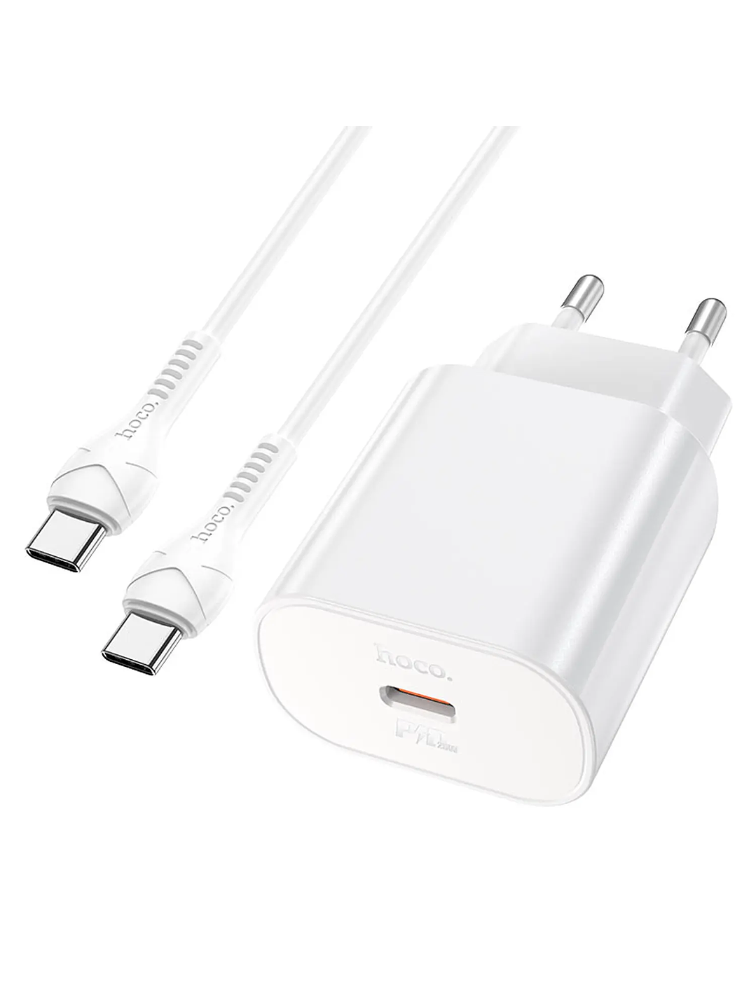 Cargador Rapido N22 Pd25w Cable Tipo C A Tipo C Blanco (Para iPhone, Samsung, Xiaomi) Certificado 1