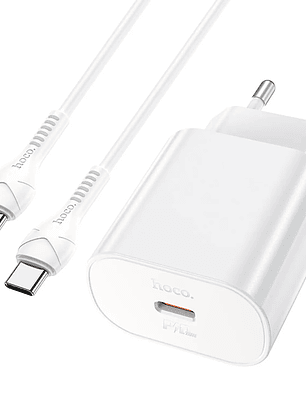 Cargador Rapido N22 Pd25w Cable Tipo C A Tipo C Blanco (Para iPhone, Samsung, Xiaomi) Certificado