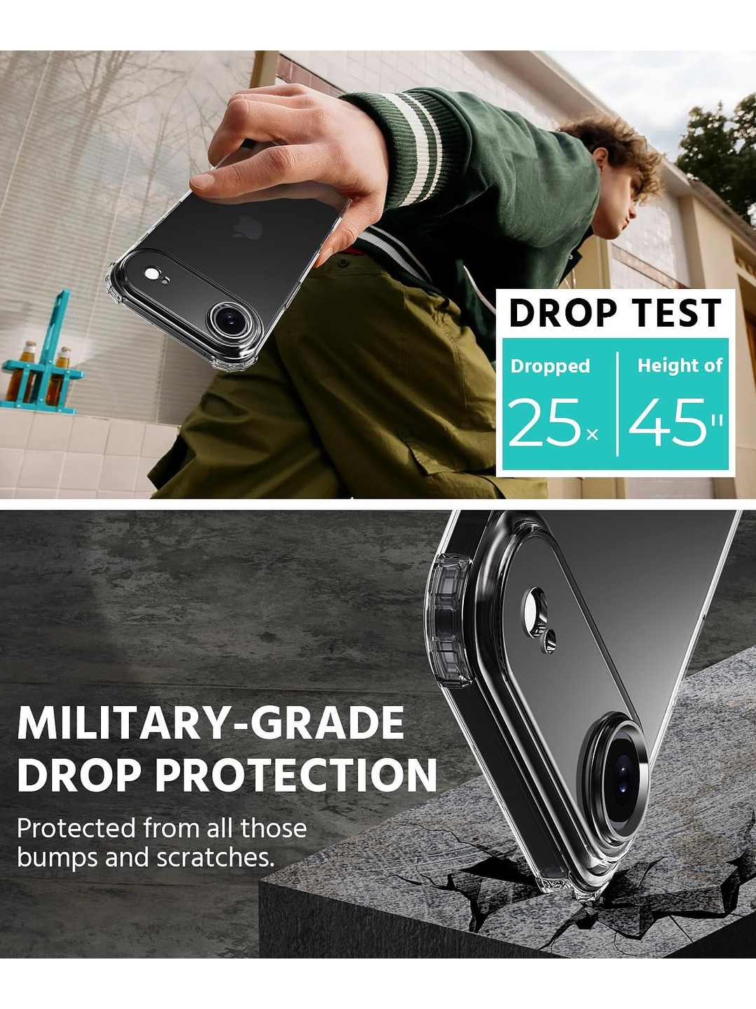 Carcasa Transparente Antigolpes + Lamina Para iPhone 17 Air 4