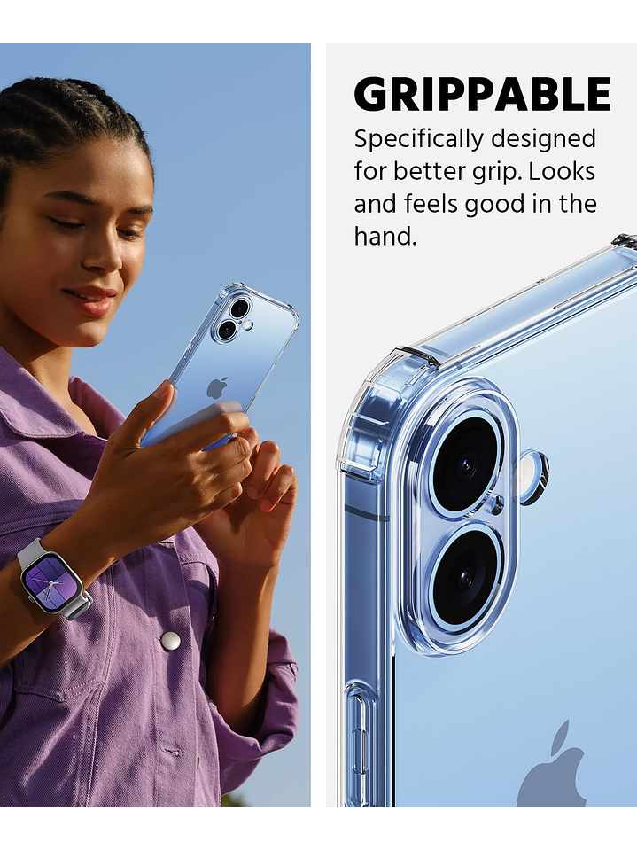 Carcasa Transparente Antigolpes + Lamina Para iPhone 17 4