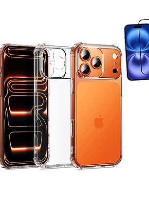 Carcasa Transparente Antigolpes + Lamina Para iPhone 17 Pro