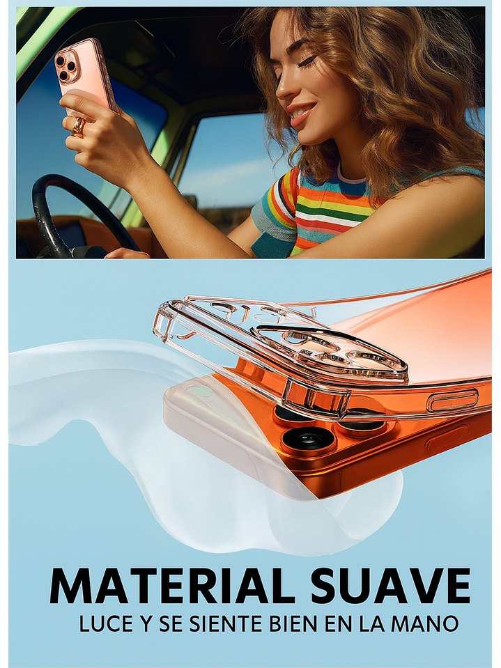 Carcasa Transparente Antigolpes + Lamina Para iPhone 17 Pro Max 3