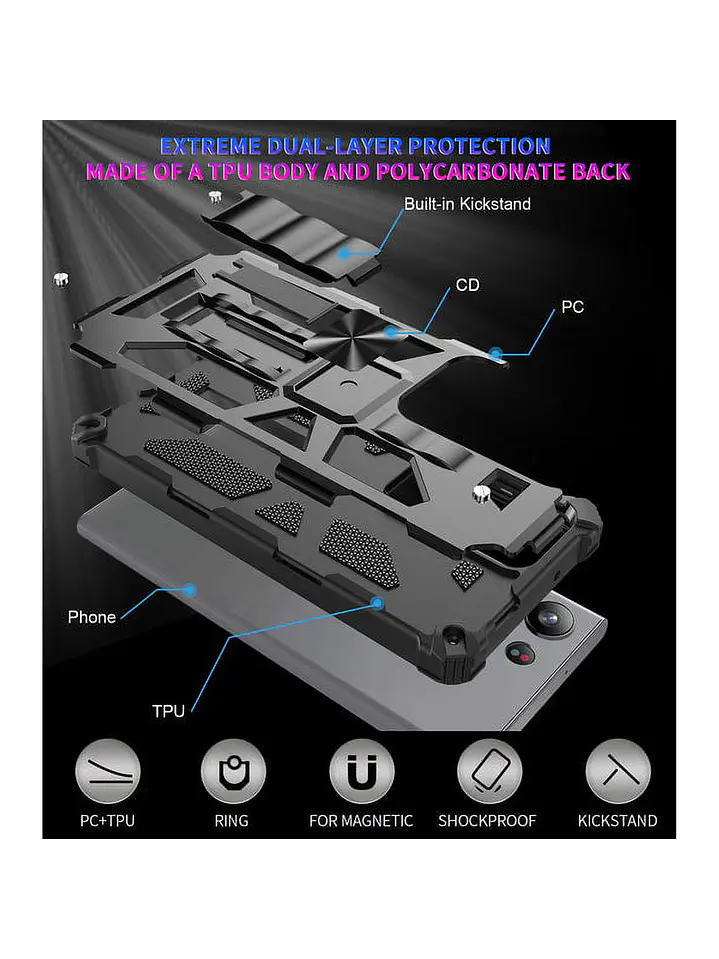 Carcasa Antigolpe Armor Reforzada Para Samsung Galaxy S26 Ultra 5