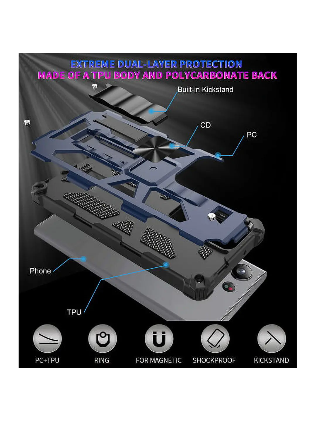 Carcasa Antigolpe Armor Reforzada Para Samsung Galaxy S26 Ultra 13