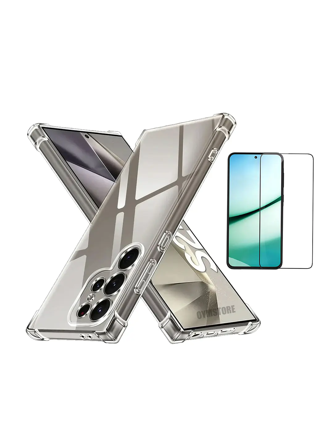 Carcasa Transparente Antigolpes + Lamina Para Samsung Galaxy S26 1