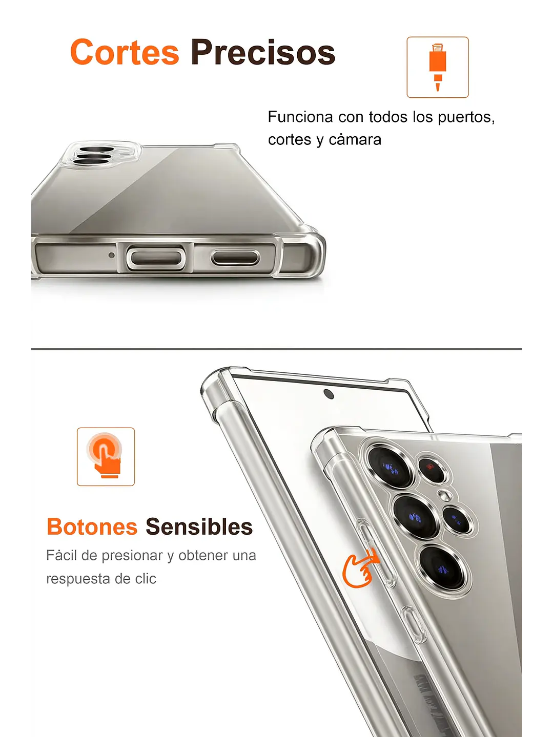 Carcasa Transparente Antigolpes + Lamina Para Samsung Galaxy S26 5