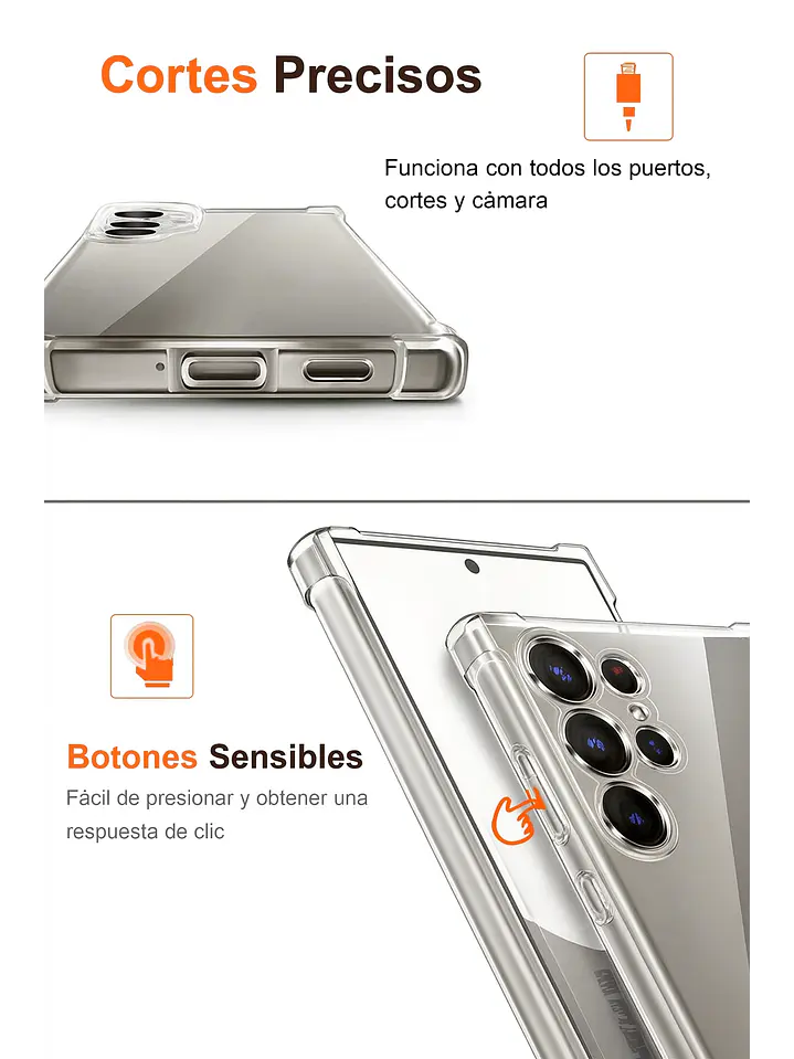 Carcasa Transparente Antigolpes + Lamina Para Samsung Galaxy S26 Plus 5