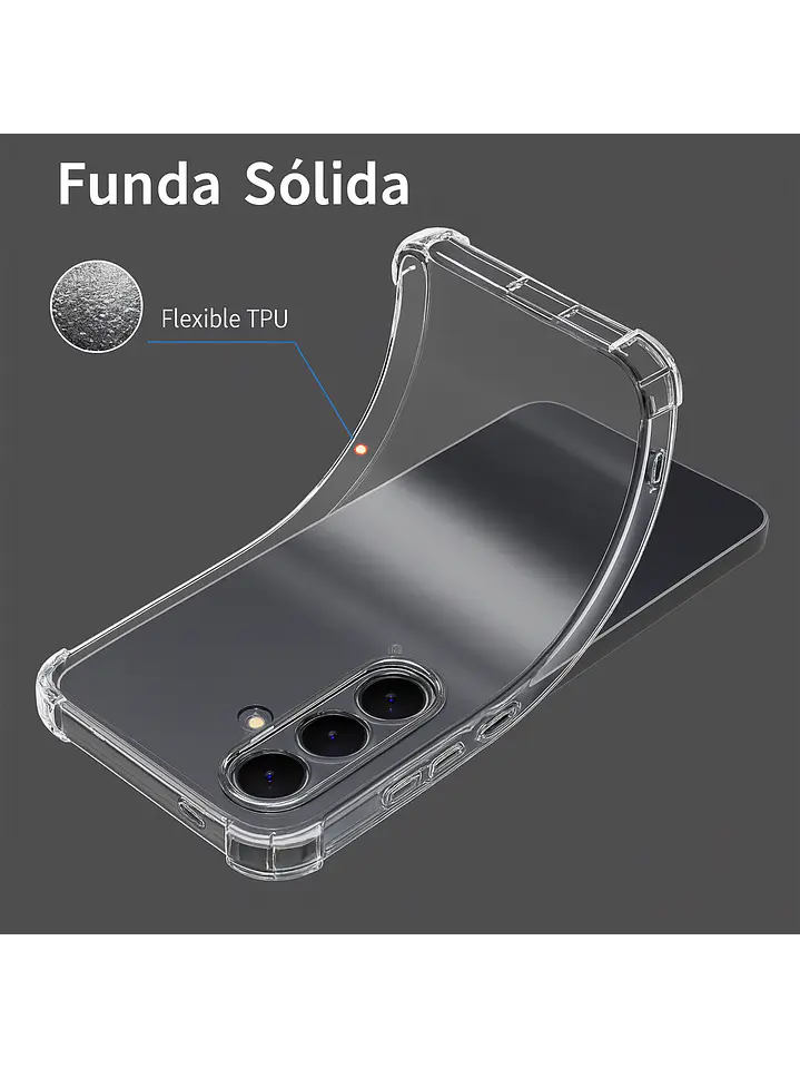 Carcasa Transparente Antigolpes + Lamina Para Samsung Galaxy A37 5G 8