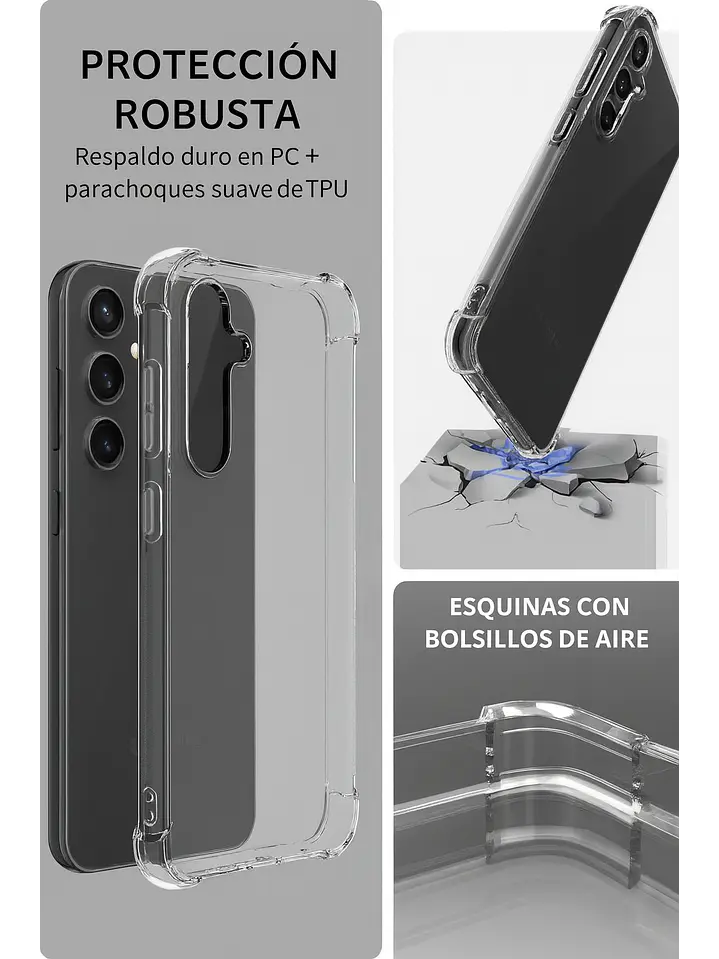 Carcasa Transparente Antigolpes + Lamina Para Samsung Galaxy A57 5G 8