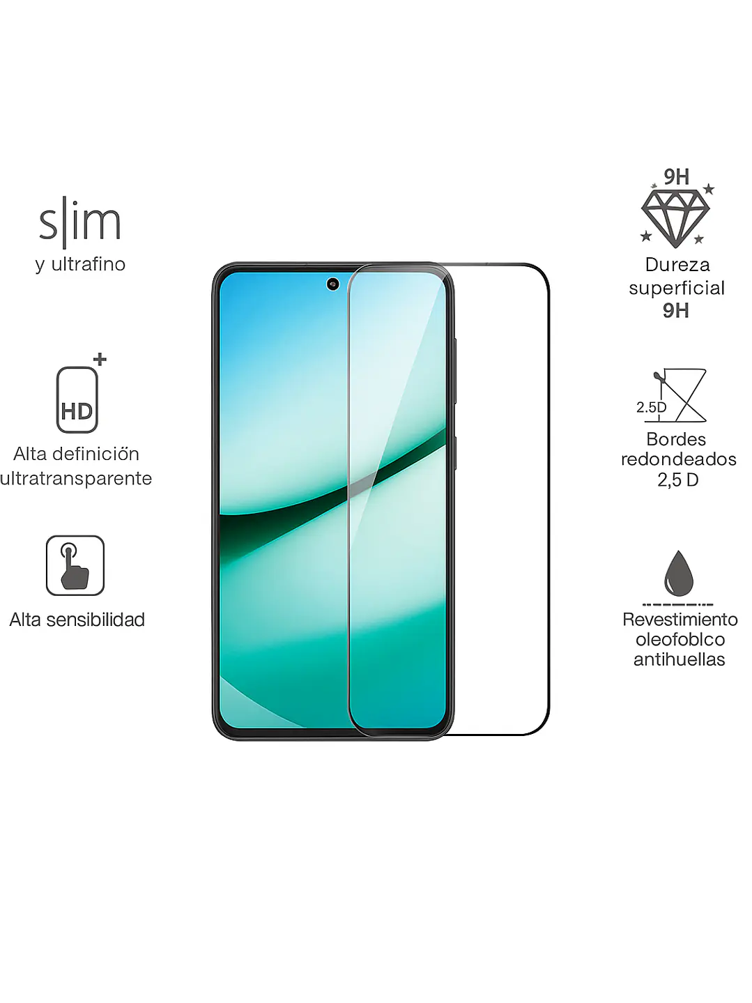 Carcasa Transparente Antigolpes + Lamina Para Samsung Galaxy A57 5G 11