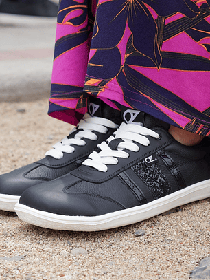 Aurora Retro Negro Glitter Barefoot 