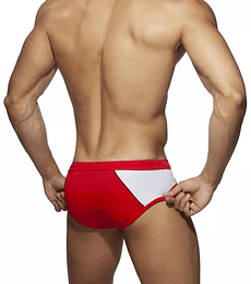 BRIEF BAÑADOR ROJO BLANCO