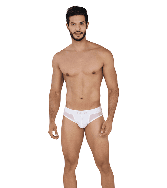 LUXURY PIPPING BRIEF WHITE