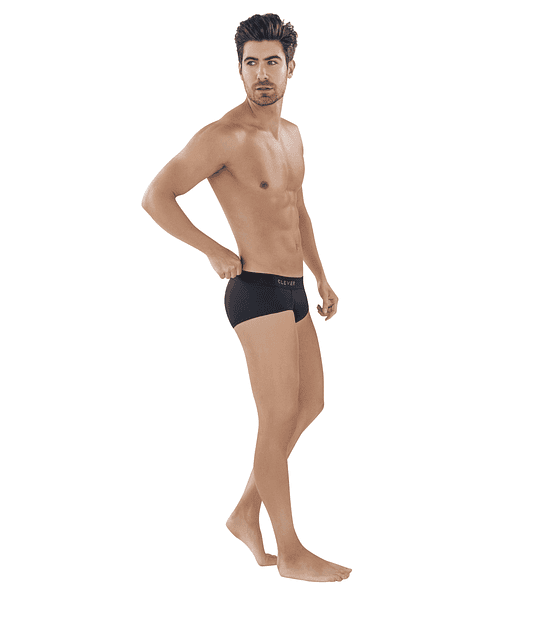 CARIBBEAN PIPING BRIEF BLACK