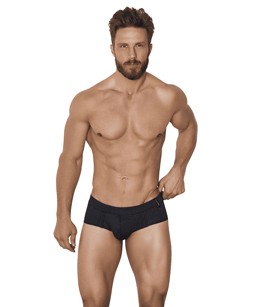 AURA PIPPING BRIEF BLACK (SOLO M Y L)