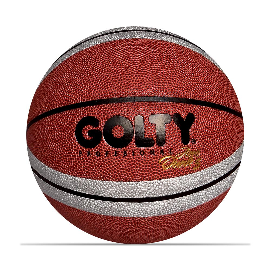 Balón Baloncesto Golty Profesional Aero No. 5-Marron/Plata 1