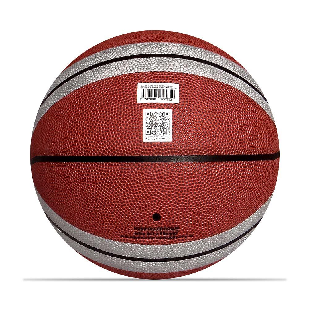 Balón Baloncesto Golty Profesional Aero No. 5-Marron/Plata 3
