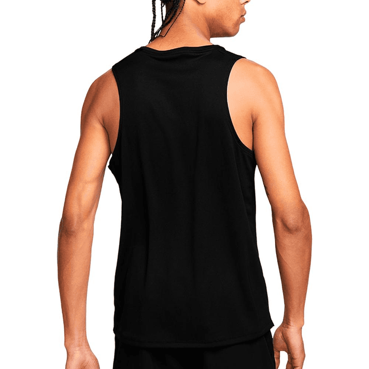 Camiseta Esqueleto Nike Dri-Fit Miler Tank-Negro 4