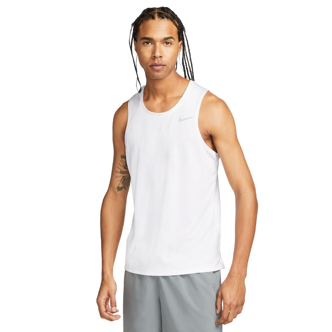 Camiseta Esqueleto Nike Miler Tank-Blanco 1