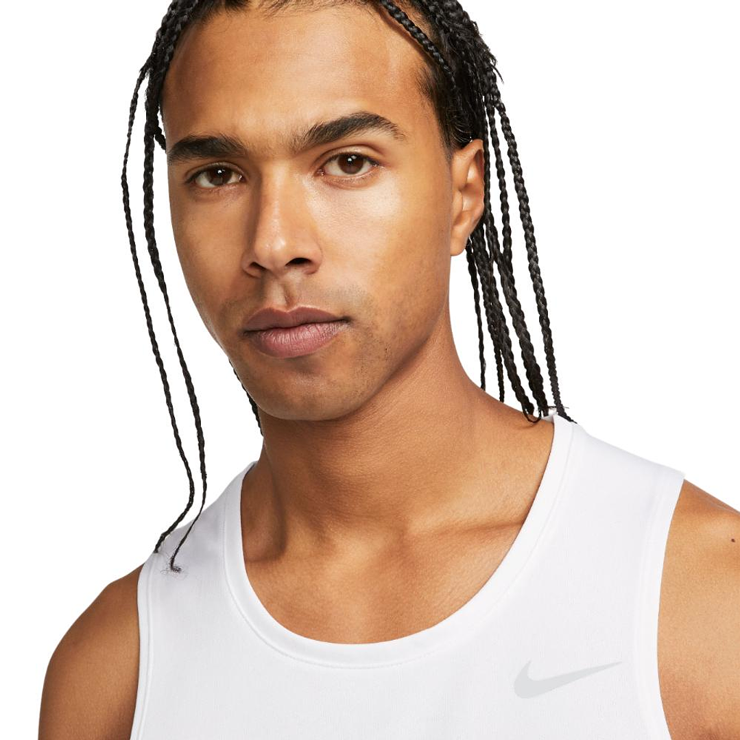 Camiseta Esqueleto Nike Miler Tank-Blanco 4