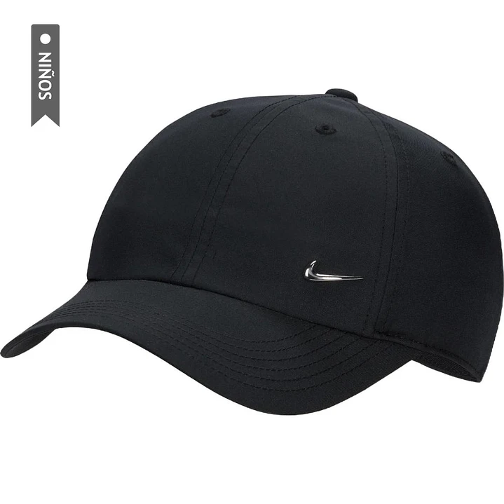 Gorra Nike Dri-Fit Club Metal Swsh Niños-Negro 1