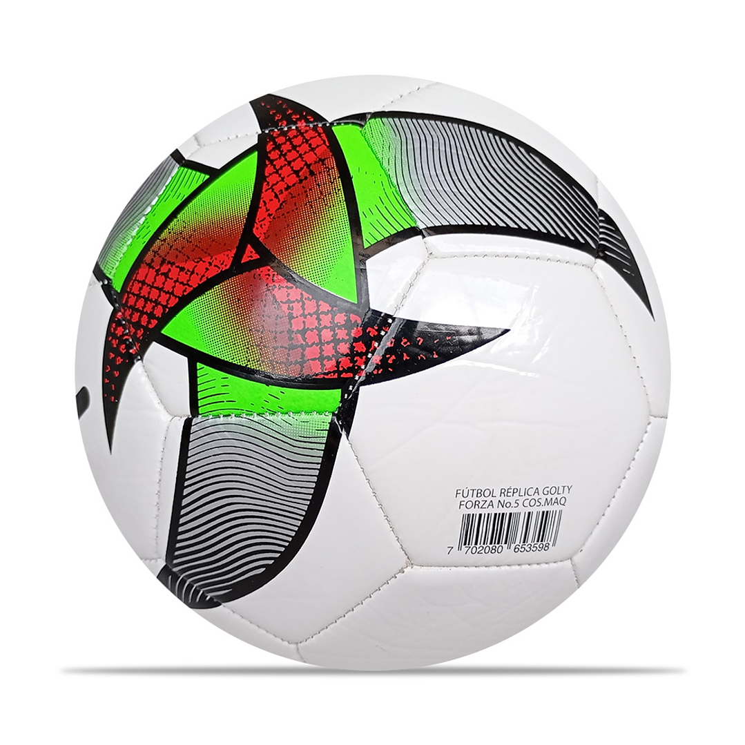Balón Fútbol Golty Forza No Profesional Cosido No.5-Blanco 3