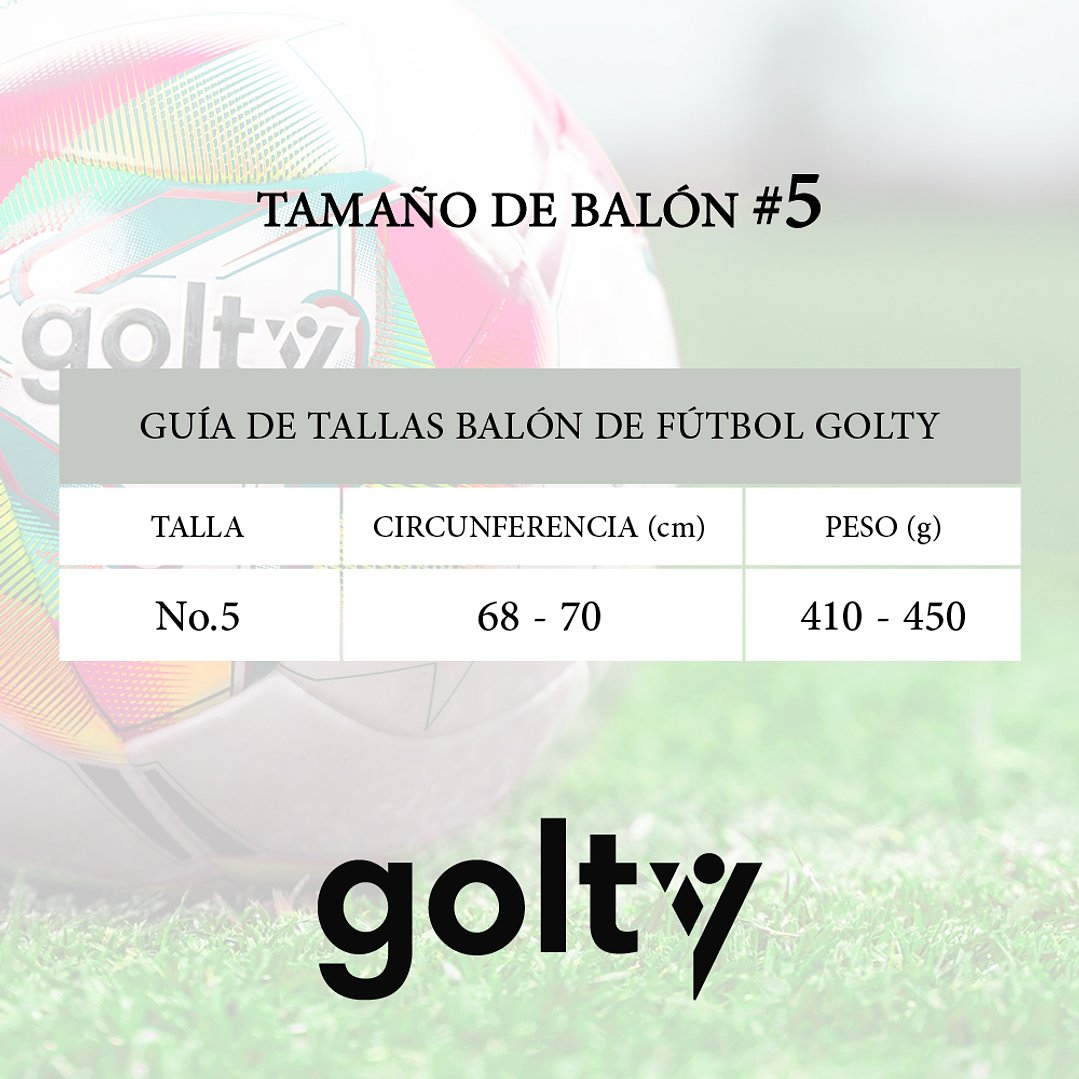 Balon Futbol Golty Latir No.5-Verde 5