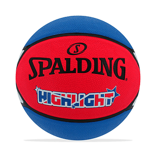 Balon Spalding De Basketball Highlight #7-Rojo