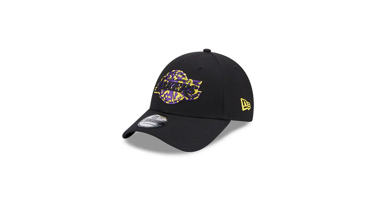 New Era 9FORTY NBA Seasonal INFILL 940 – Casquette Ajustable Los Angeles Lakers, 100% Coton, Visière Courbée