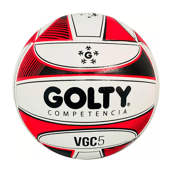 Balón Voleibol Golty Competencia Vgc5 No.5-Negro/Rojo 1