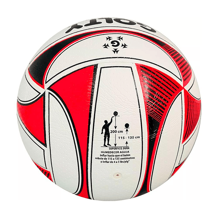 Balón Voleibol Golty Competencia Vgc5 No.5-Negro/Rojo 2