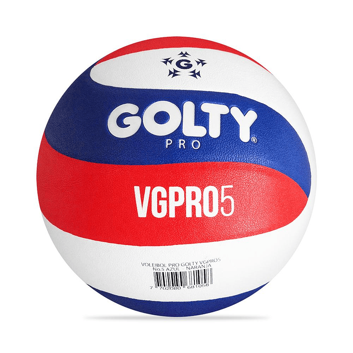 Balón Voleibol Golty Pro Vgpro5 No5 -Blanco/Rojo 2