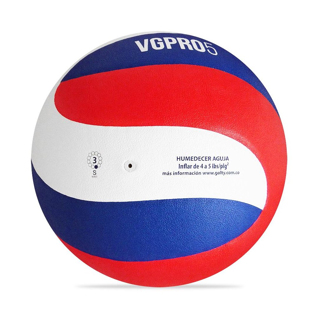 Balón Voleibol Golty Pro Vgpro5 No5 -Blanco/Rojo 3