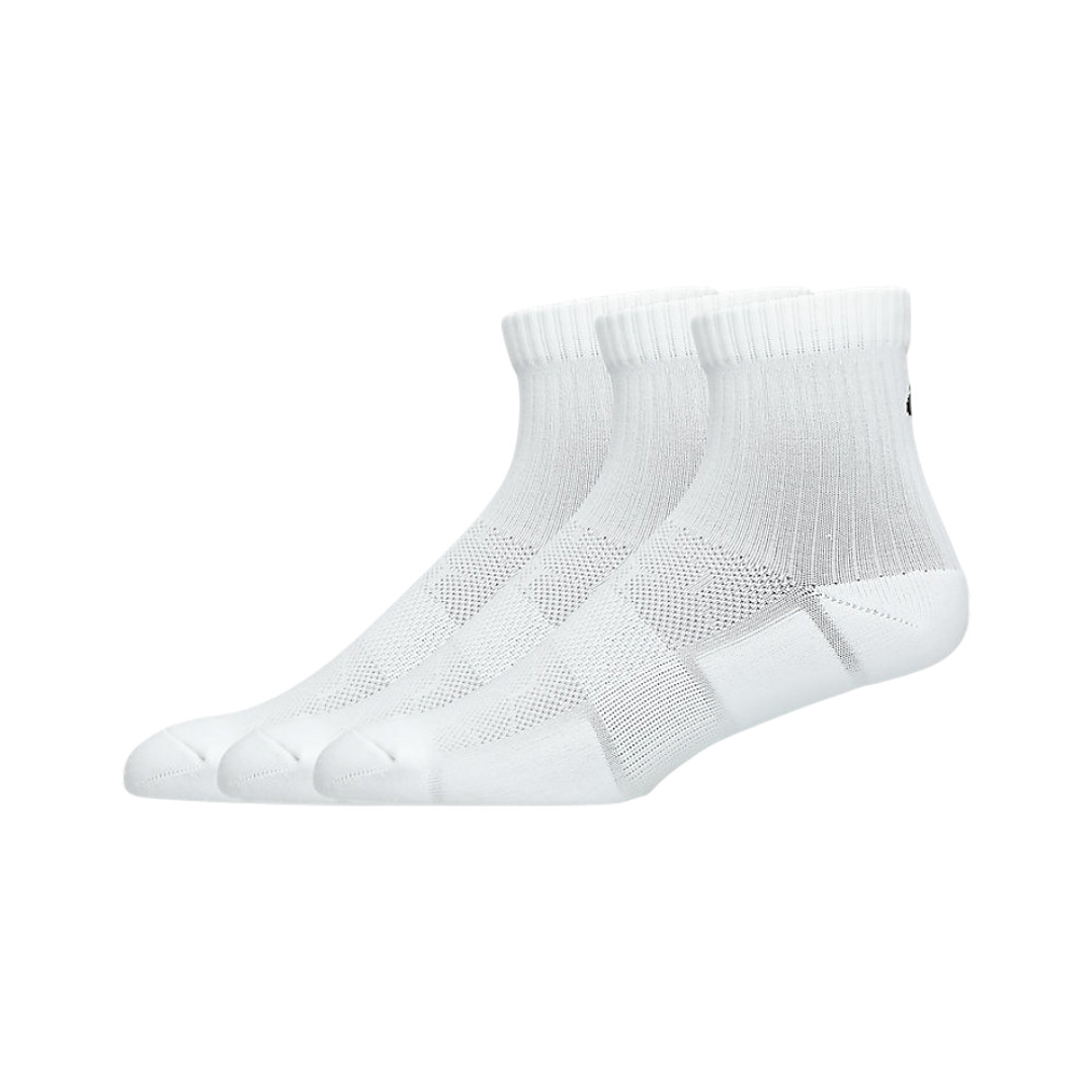 Medias Asics Practice Quarter 3P Unisex-Blanco 2