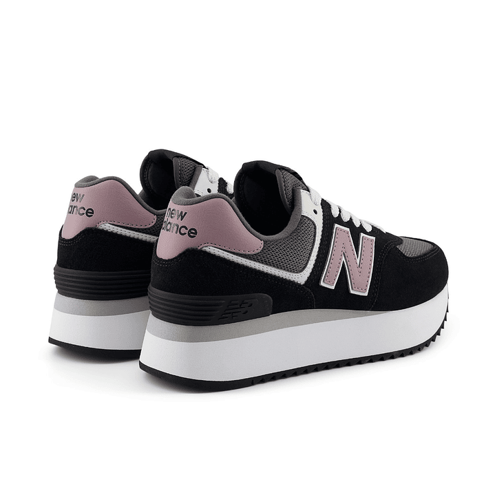 Tenis New Balance 574 Mujer-Negro/Rosa 5