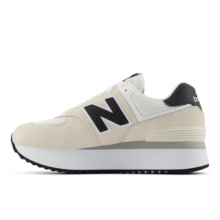 Tenis New Balance 574 Mujer-Beige/Negro 3