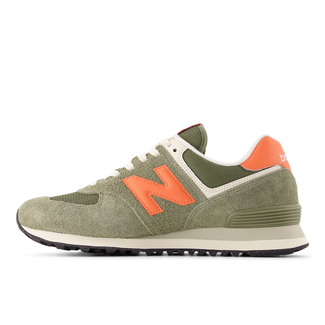 Tenis New Balance 574 Hombre-Verde/Naranja 3