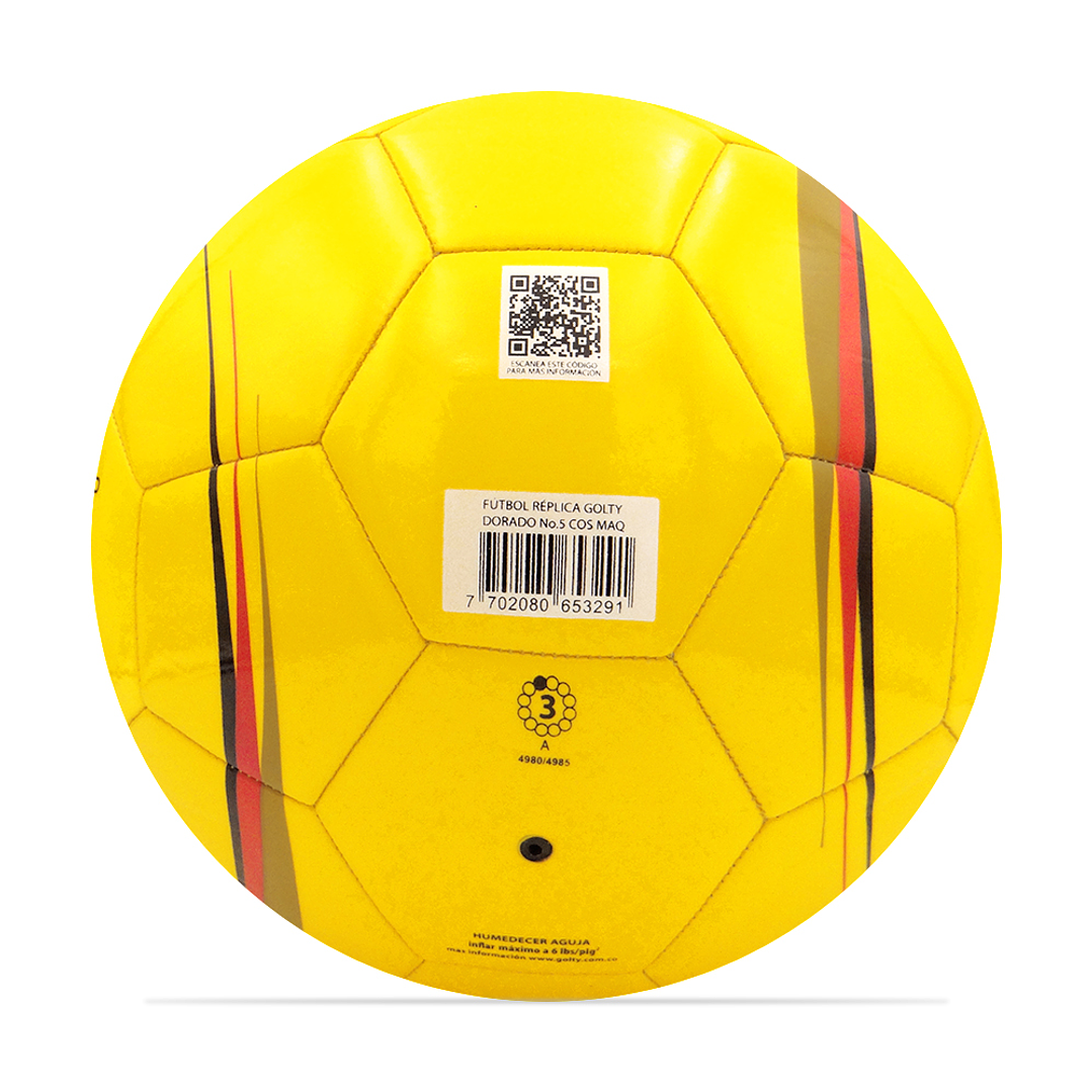 Balon Golty Futbol No Profesional Dorado-Amarillo 4