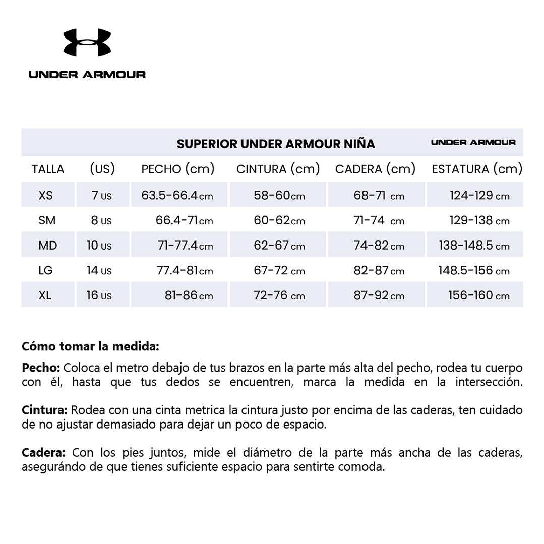 Camiseta Under Armour Heatgear Long Sl Para Niñas-Negro 5
