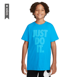 Camiseta Nike Sportswear Just Do It Wash Para Niños-Azul