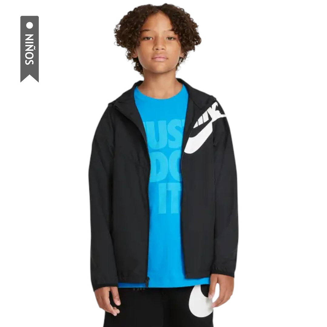 Camiseta Nike Sportswear Just Do It Wash Para Niños-Azul 4