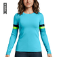 Sueter Under Armour Heatgear Armour Long Sl Niñas-Celeste - Miniatura 1